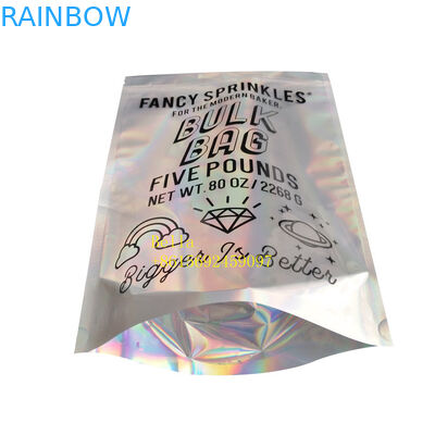 হোলোগ্রাফিক প্যাকেজিং স্ট্যান্ড আপ জipper পাউচ ব্যাগ কাস্টমাইজেশন মুদ্রিত প্লাস্টিক