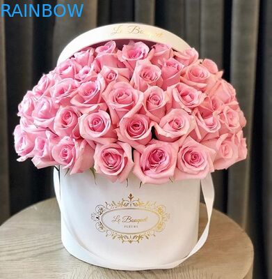 জলরোধী পুনর্ব্যবহারযোগ্য কাগজ বাক্স প্যাকেজিং পিচবোর্ড গোলাপ ফুল বৃত্তাকার বক্সস