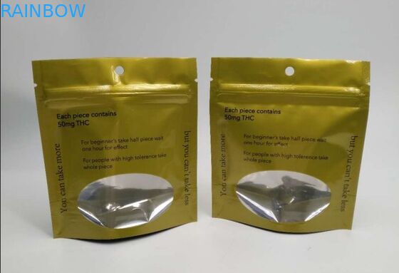 গন্ধ প্রুফ Ziplock স্ট্যান্ড আপ পাউচ তেল আগাছা Hemp প্লাস্টিক Edibles জন্য গামি রিয়ার ক্যান্ডি