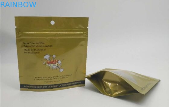 গন্ধ প্রুফ Ziplock স্ট্যান্ড আপ পাউচ তেল আগাছা Hemp প্লাস্টিক Edibles জন্য গামি রিয়ার ক্যান্ডি