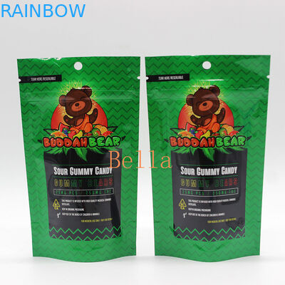 পরিষ্কার উইন্ডো হাড়াল চা CBD Powerfood প্যাকেজিং জন্য জিপার পাউন্ড কাস্টম মুদ্রণ স্ট্যান্ড আপ