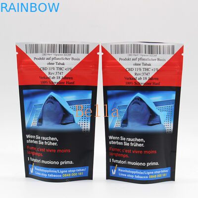 পরিষ্কার উইন্ডো হাড়াল চা CBD Powerfood প্যাকেজিং জন্য জিপার পাউন্ড কাস্টম মুদ্রণ স্ট্যান্ড আপ