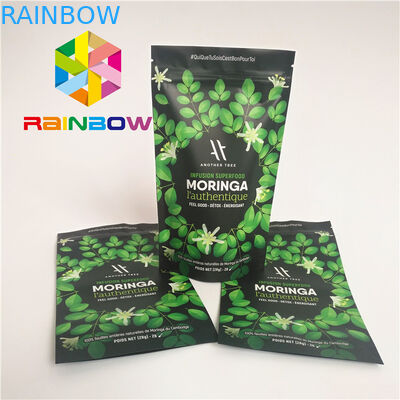 ম্যাট সারফেস প্লাস্টিক পাইচ শেষ প্যাকেজিং জিপার দাঁড়ানো প্রোটিন পাউডার ব্যাগ