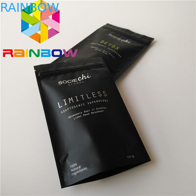 খাদ্য গ্রেড উপাদান আপ জিমার পাউন্ড শঙ্কু ফয়েল Liner সঙ্গে আকৃতির Moringa পাউডার ব্যাগ দাঁড়ানো