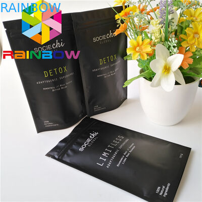 খাদ্য গ্রেড উপাদান আপ জিমার পাউন্ড শঙ্কু ফয়েল Liner সঙ্গে আকৃতির Moringa পাউডার ব্যাগ দাঁড়ানো