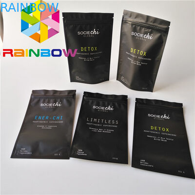 খাদ্য গ্রেড উপাদান আপ জিমার পাউন্ড শঙ্কু ফয়েল Liner সঙ্গে আকৃতির Moringa পাউডার ব্যাগ দাঁড়ানো