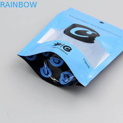 কাস্টম ভেষজ ধূপ প্যাকেজিং 3.5 জি কুকি ব্যাগ ম্যালোয়ার সাফ উইন্ডো দিয়ে শিশু প্রুফ