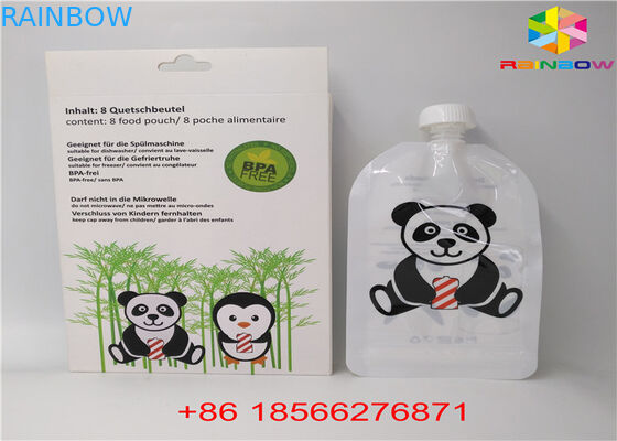 এফডিএ / এসজিএস স্পাউট ব্যাগ প্যাকেজিং অ্যালুমিনিয়াম ফয়েল তরল খাদ্য / পানীয় জন্য ব্যাগ স্ট্যান্ড আপ