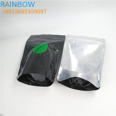 হোলোগ্রাফিক প্লাস্টিক চা ব্যাগ প্যাকেজিং কফি ইকো খাদ্য ব্যাগ এক পাশ দিয়ে পরিষ্কার