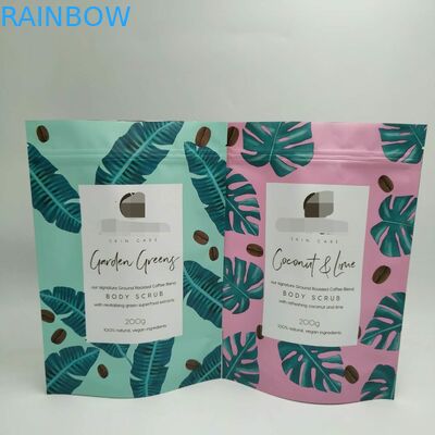 হোলোগ্রাফিক প্লাস্টিক চা ব্যাগ প্যাকেজিং কফি ইকো খাদ্য ব্যাগ এক পাশ দিয়ে পরিষ্কার