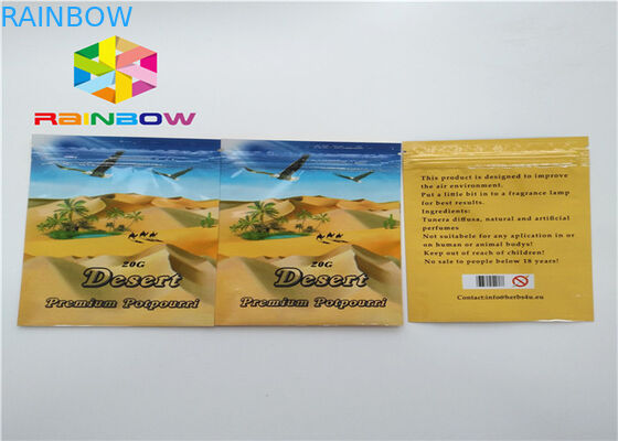 ছোট জিপলক প্যাকিং ব্যাগ, ভেষজ ধূপ জ্বালানি পিল জন্য অ্যালুমিনিয়াম ফয়েল পাউন্ড