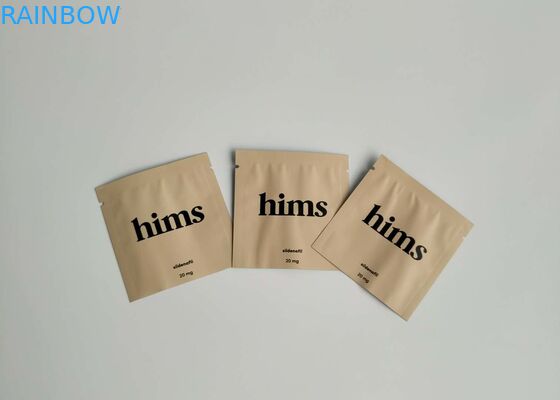 ভিটামিন ক্যাপসুল কাস্টম মুদ্রিত স্ট্যান্ড আপ পাউচ, তাপ সীল প্যাকেজিং ব্যাগ কোন আকার