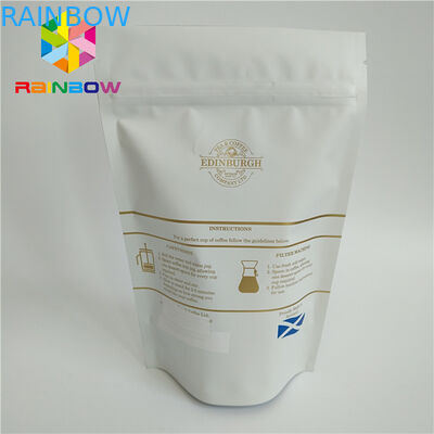 ভাল গ্রেড কাস্টম মুদ্রিত স্ট্যান্ড আপ পাউচ ভালভ গরম স্ট্যাম্পিং মুদ্রণ দক্ষতা SGS অনুমোদন