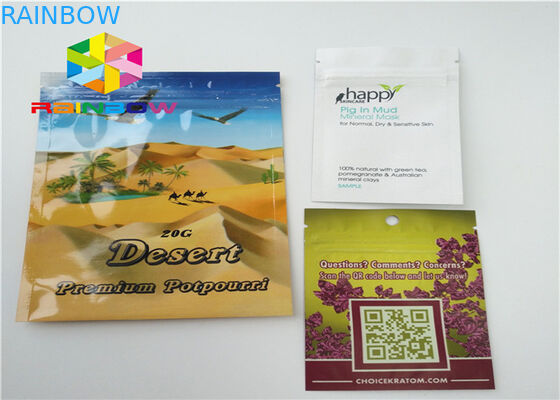 ভেষজ ধূপ ব্যাগ প্লাস্টিকের পাইচ প্যাকেজিং Kratom পাউন্ড শক্তি বড়ি জিপার লক