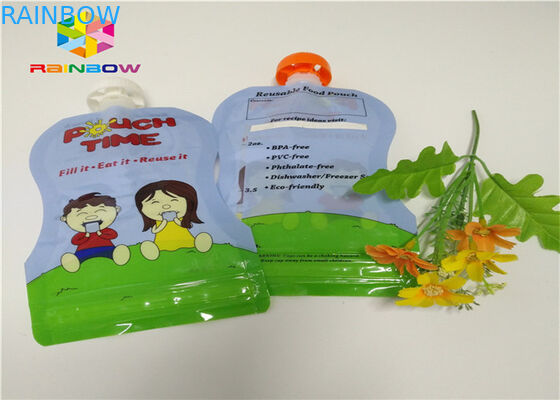 অ্যালুমিনিয়াম ফয়েল স্ট্যান্ড স্পাউট পাউচ প্যাকেজিং কাস্টমাইজড মুদ্রণ 120ml প্লাস্টিক