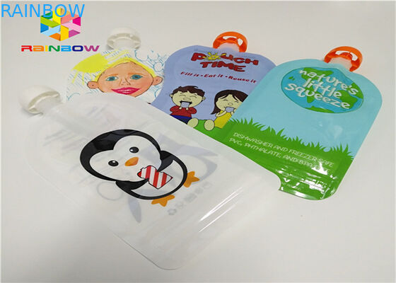 অ্যালুমিনিয়াম ফয়েল স্ট্যান্ড স্পাউট পাউচ প্যাকেজিং কাস্টমাইজড মুদ্রণ 120ml প্লাস্টিক