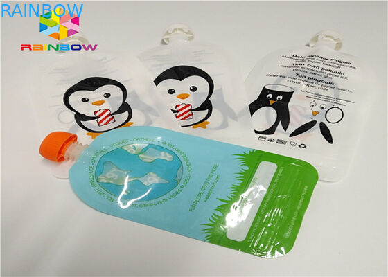 অ্যালুমিনিয়াম ফয়েল স্ট্যান্ড স্পাউট পাউচ প্যাকেজিং কাস্টমাইজড মুদ্রণ 120ml প্লাস্টিক