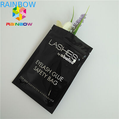 জিপ শীর্ষ তাপ সীল প্যাকেজিং ব্যাগ চোখের দোররা হোলোগ্রাফিক স্ট্যান্ড আপ পাউন্ড পরিষ্কার ফ্রন্ট