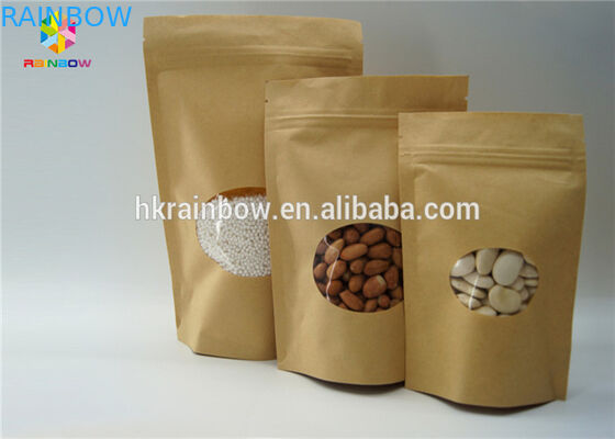 ছোট অ্যালুমিনিয়াম ফয়েল জিপ লক কাগজ ব্যাগ প্যাকেজিং খাদ্য জন্য পাউন্ড Doypack ম্যাট প্রভাব