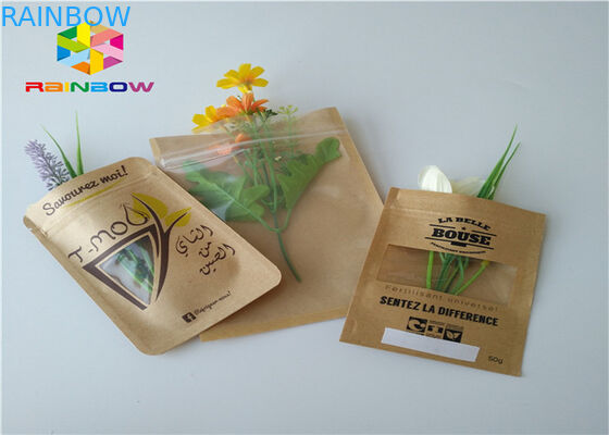 কraft কাগজ কাস্টমাইজড কাগজ ব্যাগ অ্যালুমিনিয়াম ফয়েল Mylar Ziplock আর্দ্রতা বাধা