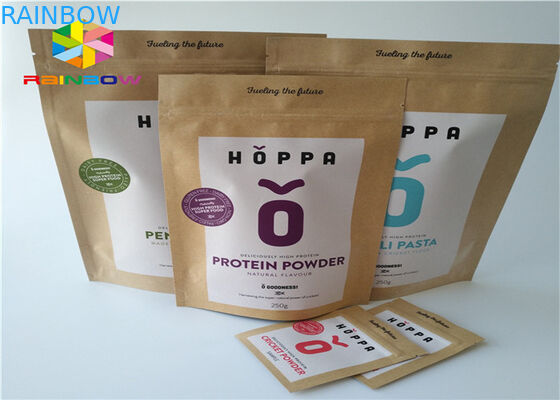 কraft কাগজ কাস্টমাইজড কাগজ ব্যাগ অ্যালুমিনিয়াম ফয়েল Mylar Ziplock আর্দ্রতা বাধা