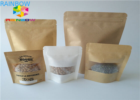 কraft কাগজ কাস্টমাইজড কাগজ ব্যাগ অ্যালুমিনিয়াম ফয়েল Mylar Ziplock আর্দ্রতা বাধা