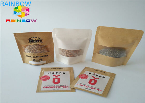 কraft কাগজ কাস্টমাইজড কাগজ ব্যাগ অ্যালুমিনিয়াম ফয়েল Mylar Ziplock আর্দ্রতা বাধা