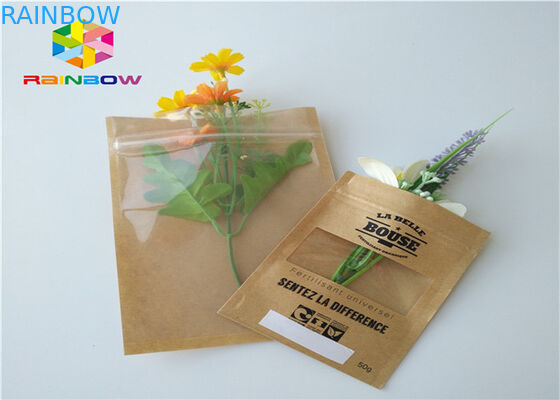 কraft কাগজ কাস্টমাইজড কাগজ ব্যাগ অ্যালুমিনিয়াম ফয়েল Mylar Ziplock আর্দ্রতা বাধা