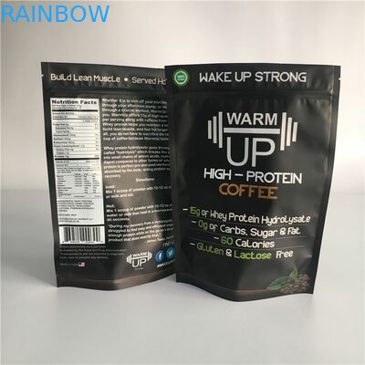 খাদ্য গ্রেড প্লাস্টিকের পাইচ প্যাকেজিং ম্যাট সারফেস কফি ব্যাগ Ziplock এফডিএ চিহ্নিত