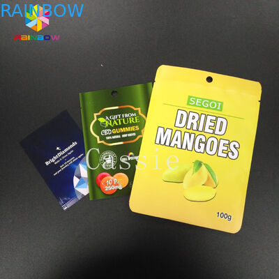 তিনটি সাইড সীল Ziplock স্ট্যান্ড আপ পাউচ চকচকে মুদ্রণ অঙ্গরাগ মুখের মাস্ক প্যাকেজিং