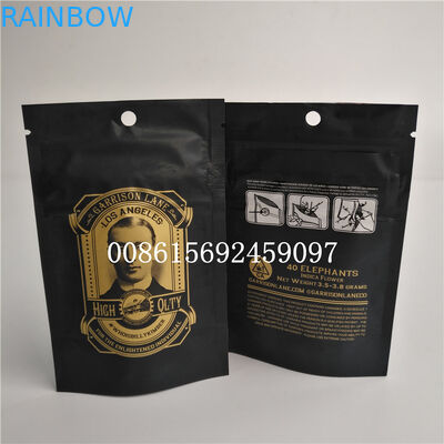 গন্ধ প্রুফ ছোট প্লাস্টিকের পাইচ প্যাকেজিং আগাছা Mylar শিশু প্রতিরোধী ব্যাগ