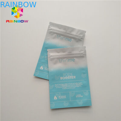 মুখ চোখ মাস্ক প্লাস্টিকের পাইচ প্যাকেজিং তিন পাশের ফ্ল্যাট ব্যাগ চকচকে সারফেস