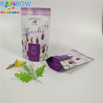 কাস্টম ম্যাট মুদ্রণ ফয়েল পচ প্যাকেজিং জিপ সঙ্গে ফ্ল্যাট নীচে শারীরিক স্ক্র্যাব ব্যাগ