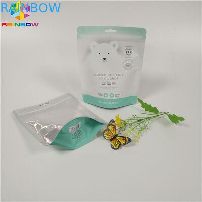 শারীরিক স্ক্রব ফয়েল প্যাকেজিং ব্যাগ রঙিন মুদ্রিত আর্দ্রতা প্রুফ জিপ লক স্ট্যান্ড আপ পাউন্ড