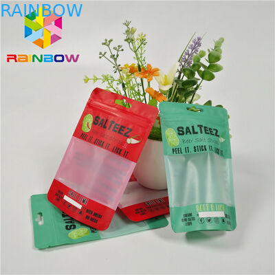 কাস্টম মুদ্রিত প্লাস্টিক ব্যাগ পুনর্ব্যবহারযোগ্য সংগ্রহস্থল জন্য পরিষ্কার আয়তক্ষেত্রাকার উইন্ডো এবং জীপ সঙ্গে খাদ্য গ্রেড প্যাকেজিং ব্যাগ