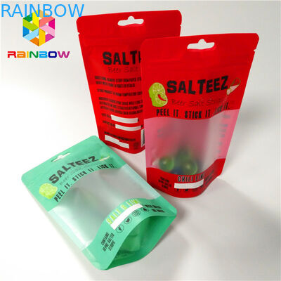 কাস্টম মুদ্রিত প্লাস্টিক ব্যাগ পুনর্ব্যবহারযোগ্য সংগ্রহস্থল জন্য পরিষ্কার আয়তক্ষেত্রাকার উইন্ডো এবং জীপ সঙ্গে খাদ্য গ্রেড প্যাকেজিং ব্যাগ