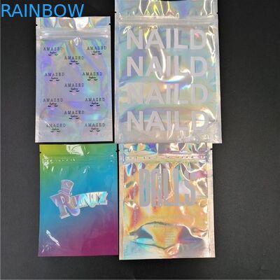 মুদ্রিত বাষ্প কার্টিজ ফয়েল পচ প্যাকাগি লবণ স্পাইস চকচকে চর্মসার Iridescent ব্যাগ