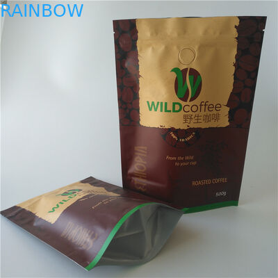 কাস্টম মুদ্রিত অ্যালুমিনিয়াম ফয়েল স্ট্যান্ড আপ পাউন্ড পুনর্ব্যবহারযোগ্য ম্যাট পিডিএ SGS অনুমোদন শেষ