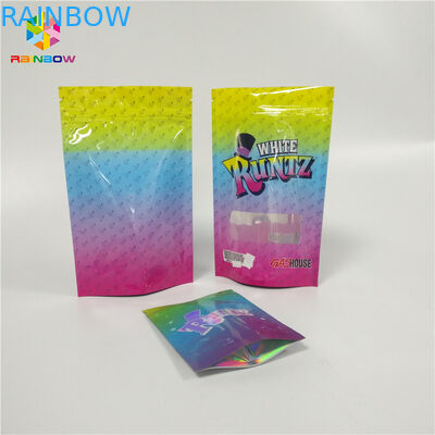 কাস্টম মুদ্রিত Reseableable Ziplock Doypack সিবিডি ক্যান্ডি প্যাকেজিং জন্য Laminated উপাদান গন্ধ প্রুফ Runtz ব্যাগ