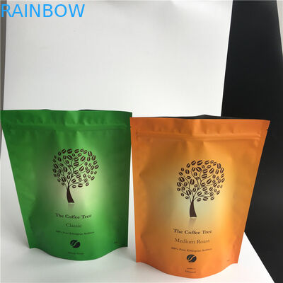 ডিজিটাল প্রিন্টিং স্ট্যান্ড আপ রসিএবল Ziplock শীর্ষ কফি ব্যাগ ভালভ সঙ্গে 250g 500g 1kg