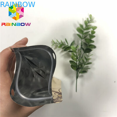 চকলেট বার প্যাকিং জন্য ইউভি মুদ্রণ তিন সাইড সিল জিমার ক্র্যাফট কাগজ ব্যাগ