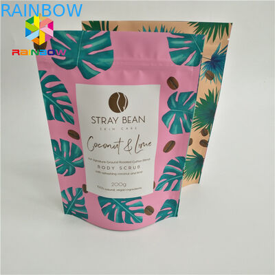 Laminated ফয়েল বেস জipper ব্যাগ স্ট্যান্ড আপ থালা প্যাকেজিং কাস্টম মুদ্রিত প্লাস্টিক ব্যাগ কফি পাইচ প্লাস্টিক গরম বিক্রয়