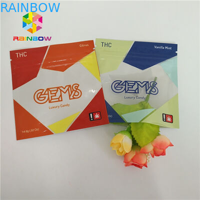 Reseableable হার্বাল ধূপ প্যাকেজিং প্লাস্টিক পাউন্ড 3 জীপ টিয়ার ধাপ সঙ্গে সাইড সিল