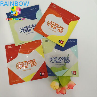 Reseableable হার্বাল ধূপ প্যাকেজিং প্লাস্টিক পাউন্ড 3 জীপ টিয়ার ধাপ সঙ্গে সাইড সিল