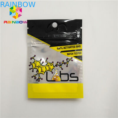 Reseableable হার্বাল ধূপ প্যাকেজিং প্লাস্টিক পাউন্ড 3 জীপ টিয়ার ধাপ সঙ্গে সাইড সিল