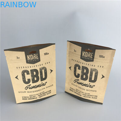 Reseableable প্রসাধনী প্যাকেজিং ব্যাগ অ্যালুমিনিয়াম ফয়েল ক क्राफ्ट কাগজ পাউন্ড আপ স্ট্যান্ড