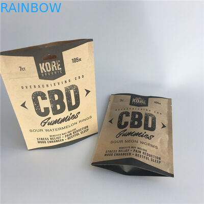 ব্রাউন ক্রাফ্ট পেপার স্ট্যান্ড উপরে পাউডার মসলা জন্য 120-140 মাইক্রন বেধ