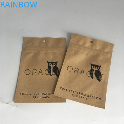 ব্রাউন ক্রাফ্ট পেপার স্ট্যান্ড উপরে পাউডার মসলা জন্য 120-140 মাইক্রন বেধ