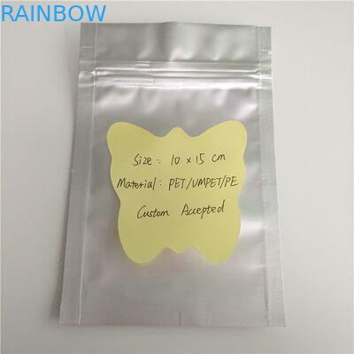 প্লেইন রৌপ্য রঙ আপ জিমার পাউন্ড ব্যাগ কাস্টমাইজড Laminated প্যাকেজিং স্ট্যান্ড