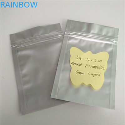 প্লেইন রৌপ্য রঙ আপ জিমার পাউন্ড ব্যাগ কাস্টমাইজড Laminated প্যাকেজিং স্ট্যান্ড